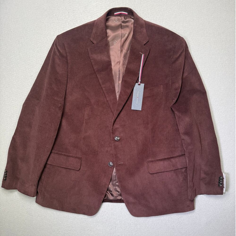 Tommy Hilfiger Men's Modern-Fit Corduroy Sport Coat, Chestnut 46R $295